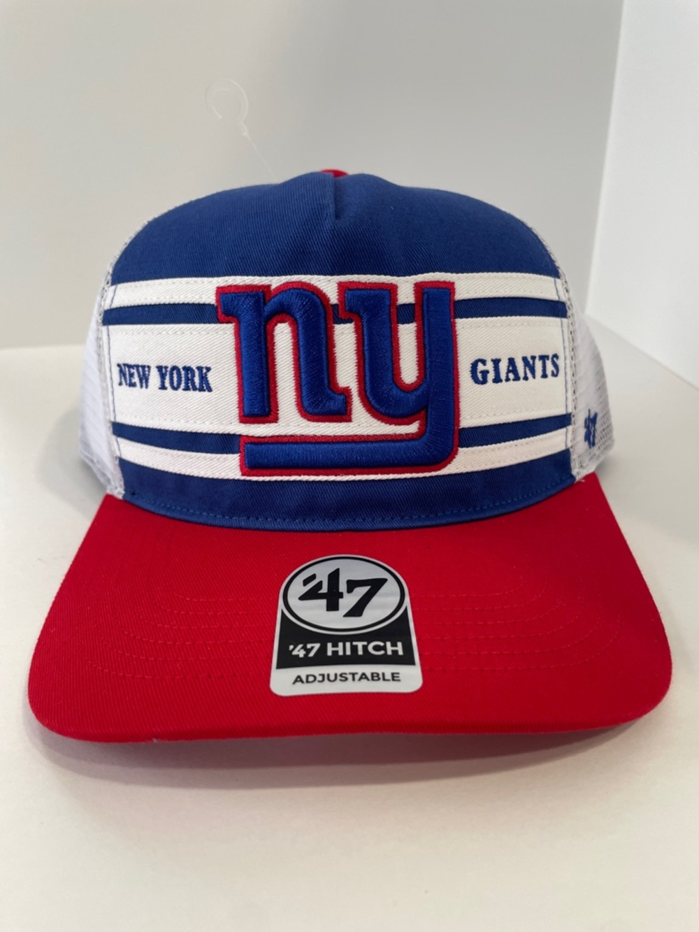’47 New York Giants Super Stripe Hitch Throwback Adjustable Hat Navy NWT